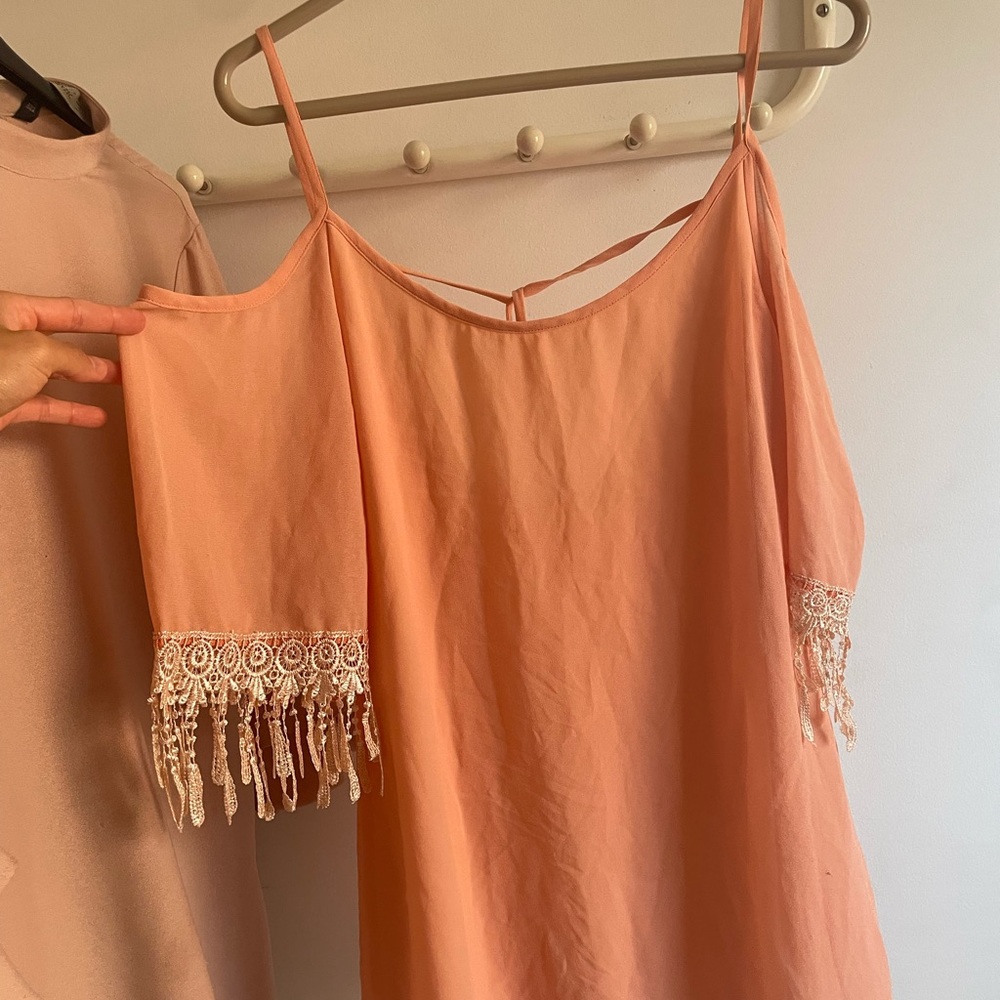 Tobi off Shoulders Shirt Dress
